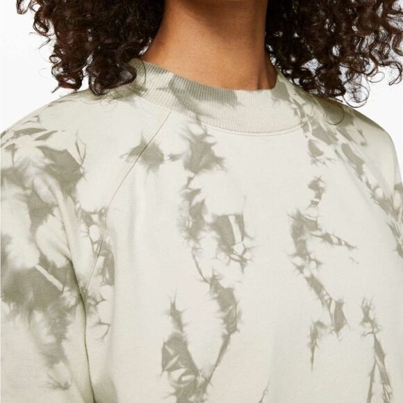Lululemon Ready to Roll Crew Shibori Dove Grey Cement Grey sweatshirt sz Medium - Picture 4 of 13